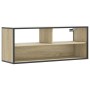 Mueble TV madera ingeniería y metal roble Sonoma 100x31x39,5 cm de , Muebles TV - Ref: Foro24-848935, Precio: 56,28 €