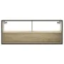 TV stand made of engineered wood and Sonoma oak metal, measuring 100x31x39.5 cm. by , TV Furniture - Ref: Foro24-848935, Pric...