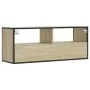 Mueble TV madera ingeniería y metal roble Sonoma 100x31x39,5 cm de , Muebles TV - Ref: Foro24-848935, Precio: 45,77 €, Descue...