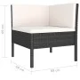 10-teiliges Gartenmöbel-Set synthetische Rattankissen schwarz von vidaXL, Gartensets - Ref: Foro24-3056974, Preis: 908,23 €, ...