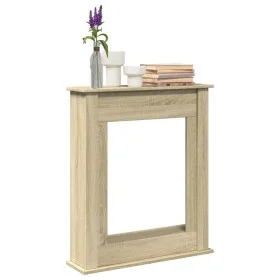Kaminholzregal aus Eichenholz in Sonoma-Farbe, 75x20x87,5 cm. von , Zubehör für Holzöfen und Kamine - Ref: Foro24-854582, Pre...