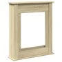 Kaminholzregal aus Eichenholz in Sonoma-Farbe, 75x20x87,5 cm. von , Zubehör für Holzöfen und Kamine - Ref: Foro24-854582, Pre...