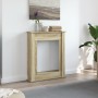 Kaminholzregal aus Eichenholz in Sonoma-Farbe, 75x20x87,5 cm. von , Zubehör für Holzöfen und Kamine - Ref: Foro24-854582, Pre...