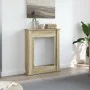 Kaminholzregal aus Eichenholz in Sonoma-Farbe, 75x20x87,5 cm. von , Zubehör für Holzöfen und Kamine - Ref: Foro24-854582, Pre...