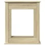 Kaminholzregal aus Eichenholz in Sonoma-Farbe, 75x20x87,5 cm. von , Zubehör für Holzöfen und Kamine - Ref: Foro24-854582, Pre...