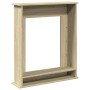 Kaminholzregal aus Eichenholz in Sonoma-Farbe, 75x20x87,5 cm. von , Zubehör für Holzöfen und Kamine - Ref: Foro24-854582, Pre...