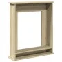 Kaminholzregal aus Eichenholz in Sonoma-Farbe, 75x20x87,5 cm. von , Zubehör für Holzöfen und Kamine - Ref: Foro24-854582, Pre...