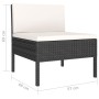 10-piece garden furniture set with black synthetic rattan cushions by vidaXL, Garden sets - Ref: Foro24-3056974, Price: 925,4...