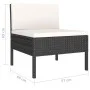 10-teiliges Gartenmöbel-Set synthetische Rattankissen schwarz von vidaXL, Gartensets - Ref: Foro24-3056974, Preis: 908,23 €, ...