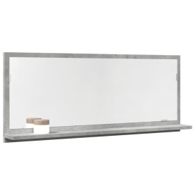 Mirror bathroom furniture in gray concrete engineered wood 90x11x37 cm by , bathroom vanities - Ref: Foro24-856201, Price: 36...
