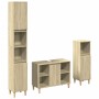 Set de muebles de baño 3 pzas madera contrachapada roble Sonoma de , Muebles de baño - Ref: Foro24-3325079, Precio: 182,07 €,...