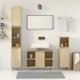3-piece bathroom furniture set made of Sonoma oak plywood. by , Bathroom furniture - Ref: Foro24-3325079, Price: 179,84 €, Di...
