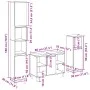 3-teiliges Badezimmermöbelset aus Eichenholz-Sonoma-Sperrholz. von , Badezimmermöbel - Ref: Foro24-3325079, Preis: 177,12 €, ...