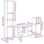 Set de muebles de baño 3 pzas madera contrachapada roble Sonoma de , Muebles de baño - Ref: Foro24-3325079, Precio: 182,07 €,...