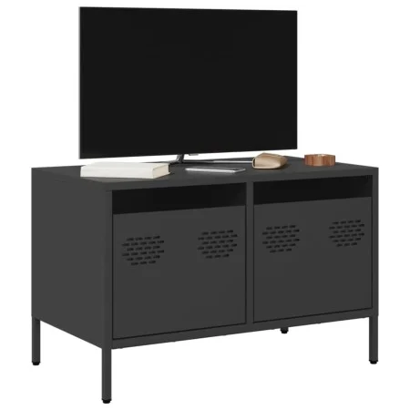 TV-Möbel aus schwarzem kaltgewalztem Stahl, 68x39x43,5 cm. von , TV-Möbel - Ref: Foro24-851232, Preis: 66,19 €, Rabatt: %