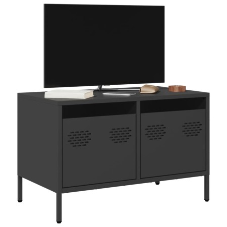 TV stand made of black cold-rolled steel, measuring 68x39x43.5 cm. by , TV Furniture - Ref: Foro24-851232, Price: 66,80 €, Di...