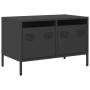 TV stand made of black cold-rolled steel, measuring 68x39x43.5 cm. by , TV Furniture - Ref: Foro24-851232, Price: 66,80 €, Di...