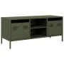 TV-Möbel aus kaltgewalztem Stahl in Olivgrün 101,5x39x43,5 cm von , TV-Möbel - Ref: Foro24-851302, Preis: 88,32 €, Rabatt: %