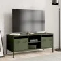TV-Möbel aus kaltgewalztem Stahl in Olivgrün 101,5x39x43,5 cm von , TV-Möbel - Ref: Foro24-851302, Preis: 88,32 €, Rabatt: %