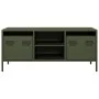 TV-Möbel aus kaltgewalztem Stahl in Olivgrün 101,5x39x43,5 cm von , TV-Möbel - Ref: Foro24-851302, Preis: 88,32 €, Rabatt: %