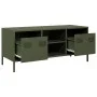 TV-Möbel aus kaltgewalztem Stahl in Olivgrün 101,5x39x43,5 cm von , TV-Möbel - Ref: Foro24-851302, Preis: 88,32 €, Rabatt: %