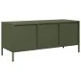 TV-Möbel aus kaltgewalztem Stahl in Olivgrün 101,5x39x43,5 cm von , TV-Möbel - Ref: Foro24-851302, Preis: 88,32 €, Rabatt: %