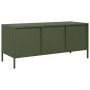 TV-Möbel aus kaltgewalztem Stahl in Olivgrün 101,5x39x43,5 cm von , TV-Möbel - Ref: Foro24-851302, Preis: 89,15 €, Rabatt: %