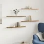 Shelf tables 4 units engineered wood black 60x10x1.5 cm by , Closets and storage - Ref: Foro24-856295, Price: 17,22 €, Discou...