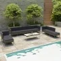 10-teiliges Gartenmöbel-Set und Kissen synthetisches Rattangrau von vidaXL, Gartensets - Ref: Foro24-3056976, Preis: 800,60 €...