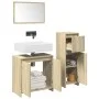 3-teiliges Badezimmermöbelset aus Eichenholz-Sonoma-Sperrholz. von , Badezimmermöbel - Ref: Foro24-3324973, Preis: 97,72 €, R...