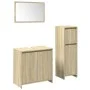 3-piece bathroom furniture set made of Sonoma oak plywood. by , Bathroom furniture - Ref: Foro24-3324973, Price: 97,72 €, Dis...