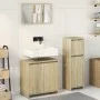 3-piece bathroom furniture set made of Sonoma oak plywood. by , Bathroom furniture - Ref: Foro24-3324973, Price: 97,72 €, Dis...