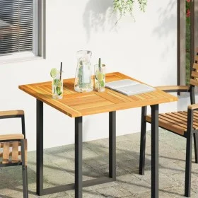 Solid acacia wood square table top 80x80x2.2 cm by , Table tops - Ref: Foro24-4004256, Price: 94,51 €, Discount: %