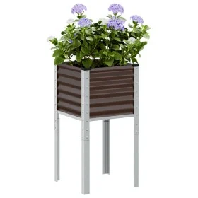 Brown steel planter 45x45x88 cm by , Pots and planters - Ref: Foro24-4008965, Price: 41,19 €, Discount: %