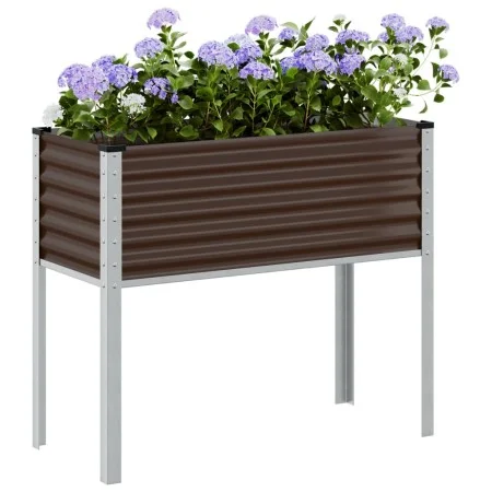 Braune Stahl-Pflanzschale 100x41x90 cm von , Töpfe und Pflanzgefäße - Ref: Foro24-4008971, Preis: 55,51 €, Rabatt: %