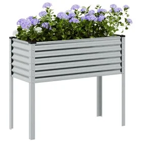 Galvanized steel planter 100x41x90 cm by , Pots and planters - Ref: Foro24-4008973, Price: 56,40 €, Discount: %