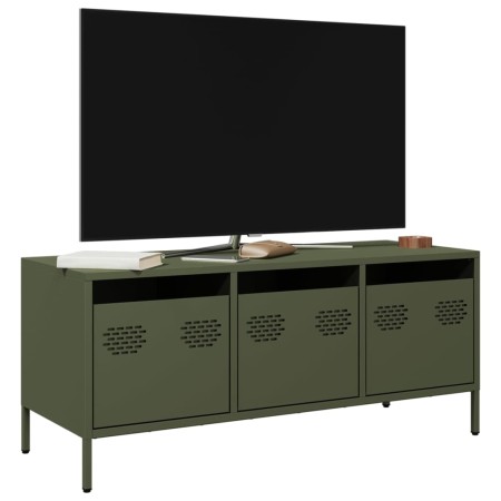TV-Möbel aus kaltgewalztem Stahl in Olivgrün 101,5x39x43,5 cm von , TV-Möbel - Ref: Foro24-851230, Preis: 94,07 €, Rabatt: %