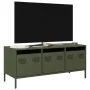 TV-Möbel aus kaltgewalztem Stahl in Olivgrün 101,5x39x43,5 cm von , TV-Möbel - Ref: Foro24-851230, Preis: 93,19 €, Rabatt: %