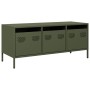 Mueble TV acero laminado en frío verde oliva 101,5x39x43,5 cm de , Muebles TV - Ref: Foro24-851230, Precio: 94,00 €
