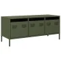 TV-Möbel aus kaltgewalztem Stahl in Olivgrün 101,5x39x43,5 cm von , TV-Möbel - Ref: Foro24-851230, Preis: 93,19 €, Rabatt: %