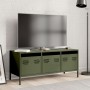 TV-Möbel aus kaltgewalztem Stahl in Olivgrün 101,5x39x43,5 cm von , TV-Möbel - Ref: Foro24-851230, Preis: 94,07 €, Rabatt: %