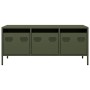 TV-Möbel aus kaltgewalztem Stahl in Olivgrün 101,5x39x43,5 cm von , TV-Möbel - Ref: Foro24-851230, Preis: 94,07 €, Rabatt: %