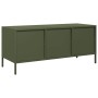TV-Möbel aus kaltgewalztem Stahl in Olivgrün 101,5x39x43,5 cm von , TV-Möbel - Ref: Foro24-851230, Preis: 94,07 €, Rabatt: %