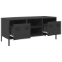 TV stand made of black cold-rolled steel 101.5x39x43.5 cm by , TV Furniture - Ref: Foro24-851298, Price: 84,78 €, Discount: %