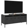 TV-Möbel aus schwarzem kaltgewalztem Stahl 101,5x39x43,5 cm von , TV-Möbel - Ref: Foro24-851226, Preis: 88,56 €, Rabatt: %