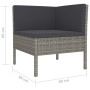 10-teiliges Gartenmöbel-Set und Kissen synthetisches Rattangrau von vidaXL, Gartensets - Ref: Foro24-3056976, Preis: 809,32 €...