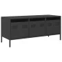 TV-Möbel aus schwarzem kaltgewalztem Stahl 101,5x39x43,5 cm von , TV-Möbel - Ref: Foro24-851226, Preis: 88,56 €, Rabatt: %