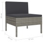 10-teiliges Gartenmöbel-Set und Kissen synthetisches Rattangrau von vidaXL, Gartensets - Ref: Foro24-3056976, Preis: 809,32 €...