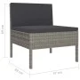 Garden furniture set 10 pieces and gray synthetic rattan cushions by vidaXL, Garden sets - Ref: Foro24-3056976, Price: 796,14...