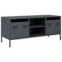 TV-Möbel aus kaltgewalztem Stahl in Anthrazit 101,5x39x43,5 cm von , TV-Möbel - Ref: Foro24-851300, Preis: 88,32 €, Rabatt: %